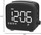 easysleep acoustic sound alarms digital wake up clock, front angle view