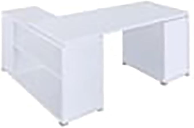 Pemberly Row L Shape Corner Storage Desk in White, Letter/Legal File, 5 - Image 8
