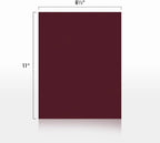 LUXPaper 8.5" x 11" Cardstock | Letter Size | Burgundy Linen | 100lb. Cover | - Image 3