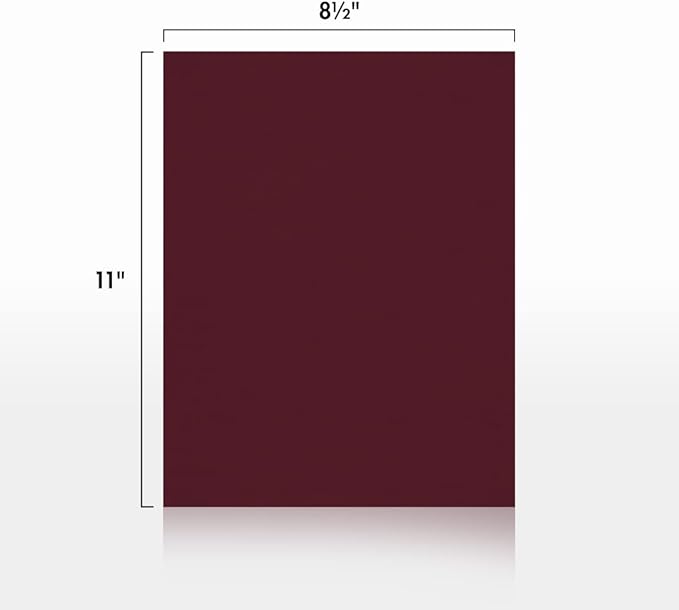 LUXPaper 8.5" x 11" Cardstock | Letter Size | Burgundy Linen | 100lb. Cover | - Image 3