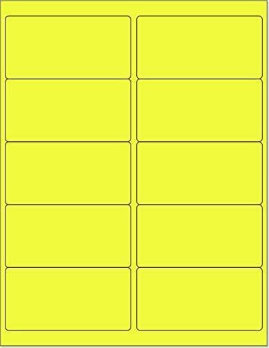 8-1/2 x 11 Neon Color High Light Fluorescent Labels - Image 2