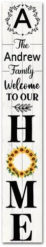 SRongmao Welcome To Our Home Porch Sign Personalized Welcome Sign by SRongmao