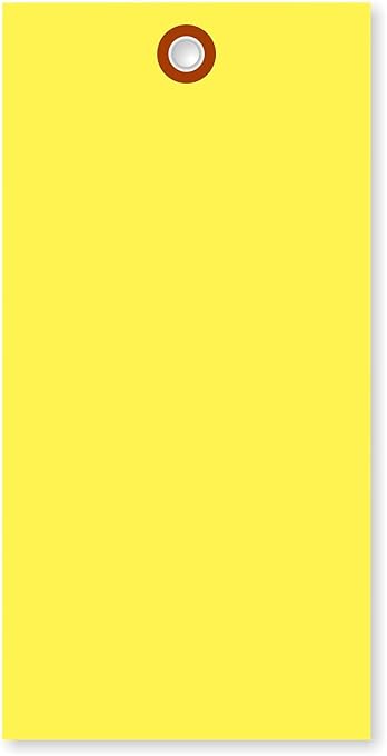 SmartSign 6.25 x 3.125 inch “Yellow” Blank Tyvek Shipping Tags by SmartSign