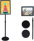ydisplay sign holder stand 11x17inches pedestal floor standing, side view
