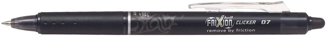 Pilot FriXion Clicker Erasable Pens, Fine Point 0.7 mm, Black Ink, 18-Pack