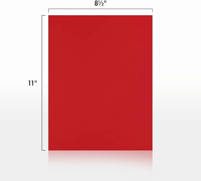 LUXPaper 8.5" x 11" Paper | Letter Size | Ruby Red | 80lb. Text | 250 Qty - Image 2