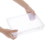btsky clear plastic storage box with flap lid,4, front angle view