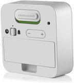 braun digital travel alarm clock with snooze, compact, front angle view