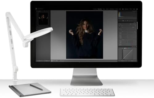 LUME CUBE Edge 2.0 LED Desk Lamp | Dimmable Home Office Desk Light with USB C...