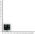 braun digital travel alarm clock with snooze, compact showing dimensions