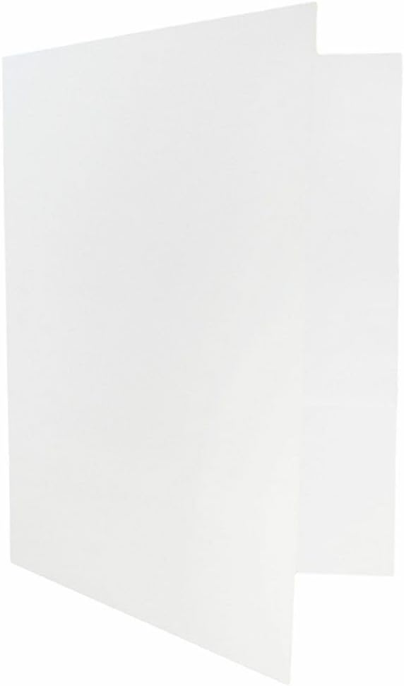 LUXPaper 9" x 12" Presentation Folders | Two Pocket | White Linen | 100lb. - Image 3