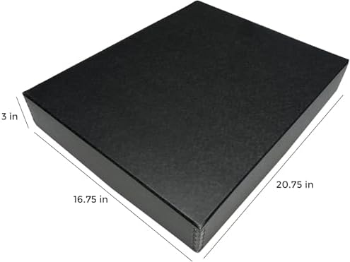 lineco museum archival storage box, drop front, 16.75x20.75x3, close-up detail