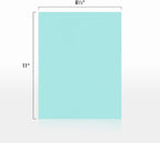 LUXPaper 8.5" x 11" Paper | Letter Size | Seafoam Blue | 80lb. Text | 50 Qty - Image 2