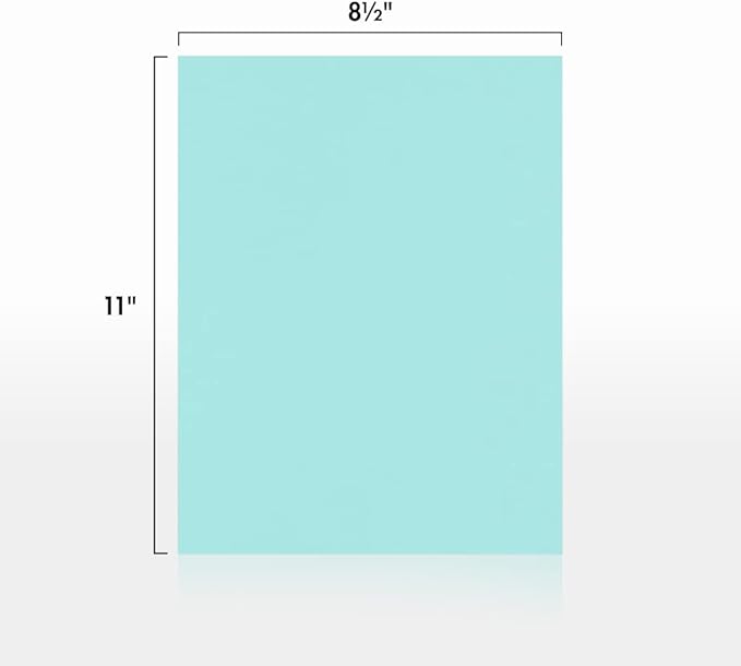 LUXPaper 8.5" x 11" Paper | Letter Size | Seafoam Blue | 80lb. Text | 50 Qty - Image 2