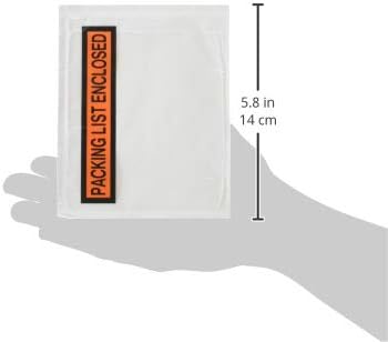 1000 Pieces 4.5x5.5 Clear with Packing List Enclosed Printing Pouch Envelope Bag - Image 2