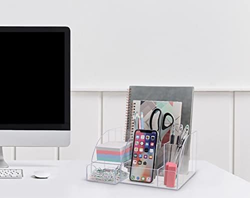 my space organizers clear acrylic desk oganizer, 9 on a desk or shelf