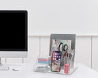 my space organizers clear acrylic desk oganizer, 9 on a desk or shelf
