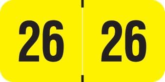 2026 Year Labels, Doctor Stuff 2026 Chart Stickers, Fluorescent Yellow Color by DoctorStuff
