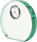 Crown Awards Personalized Jade Horizon Crystal Clock – Premium Jade Crystal - Image 3