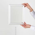 m&t displays pedestal adjustable telescoping menuboard, aluminum profile, main product view