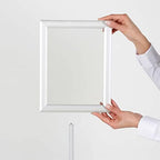 m&t displays pedestal adjustable telescoping menuboard, aluminum profile, main product view