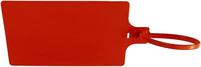 200Pcs Plastic Seals Shipping Label Tags, Writable Marker Big Sign Tie - Image 2