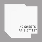 Cream White Cardstock 40 Sheets 8.5 x 11 Inches, 180gsm/65lb Construction Paper by CozyNestMo