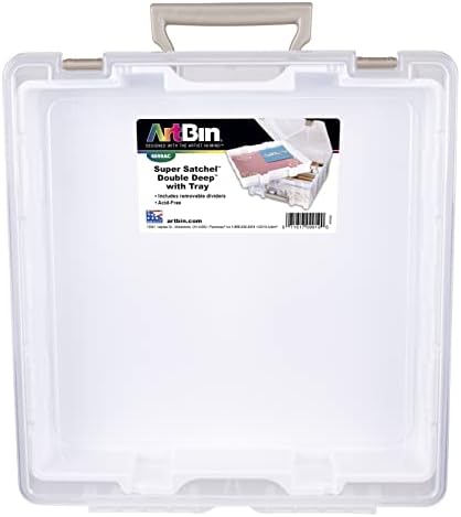 artbin 6899az super satchel double deep with lift-out on a desk or shelf