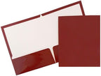 JAM PAPER Laminated Two Pocket Glossy Folders by JAMPaper
