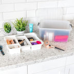iris usa 18 quart craft storage organizer with showing dimensions