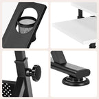 yaheetech adjustable drafting table art desk,storage drawers &, front angle view