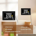 ssya 7 inch calendar clock - 12 alarm, package contents