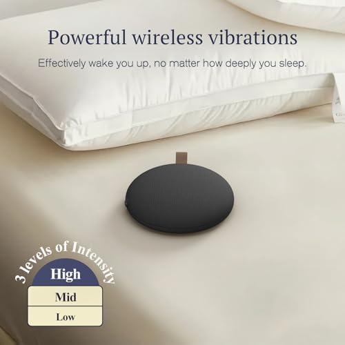 anjank super loud alarm clock with wireless bed, close-up detail