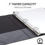 Samsill 1 Inch 3 Ring Binders, Made in USA, Economy Round Ring, 200 Sheet - Image 4