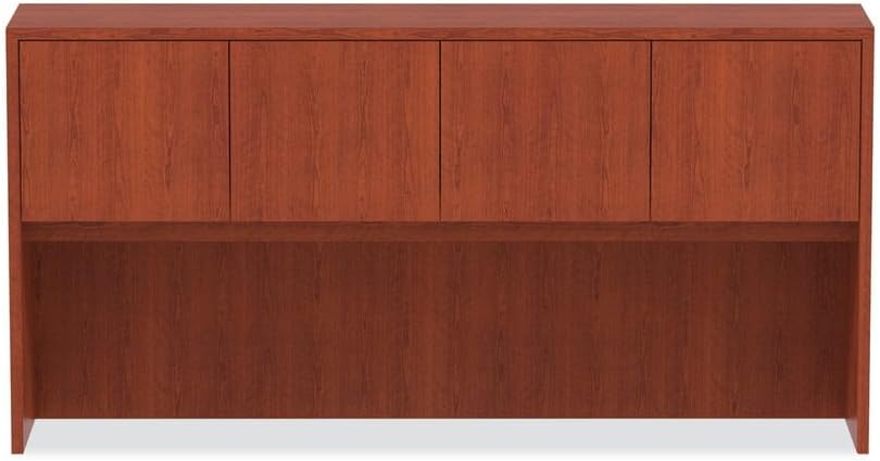 Alera alera Valencia Series Hutch with Doors, 4 compartments, 70.63w x 15d x 35.38h, Medium Cherry