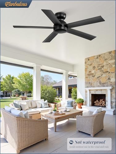 fanbulous 48 inch black ceiling fan no light on a desk or shelf
