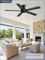 fanbulous 48 inch black ceiling fan no light on a desk or shelf