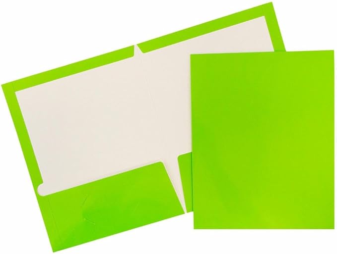 JAM PAPER Laminated Two Pocket Glossy Folders by JAMPaper