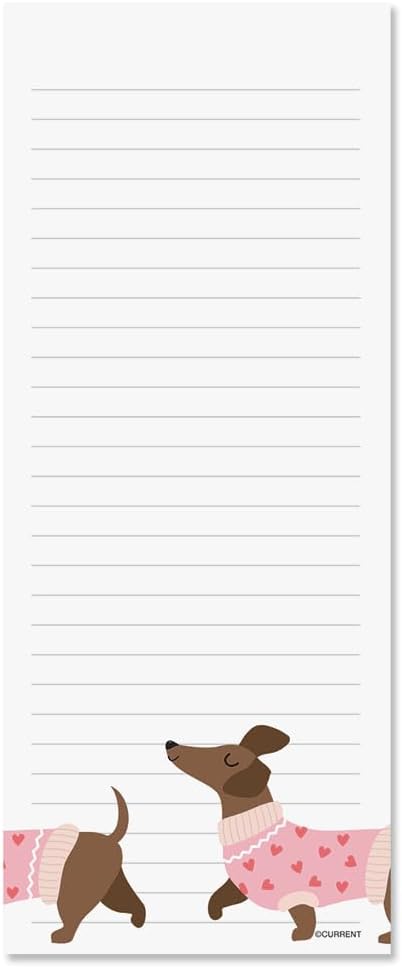 Current Dachshund Lined Personalized Shopping List Pad Set of 3, 50-Sheet Pads - Image 2