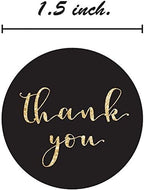 Faux Glitter Thank You Stickers / 1.5" Circle Labels / 1000 Thanks Stickers Per Roll