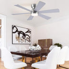 asyko 46" silver 6-blade modern low profile ceiling, package contents