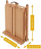 mabef m22 french sketch box easel, portable oiled, close-up detail