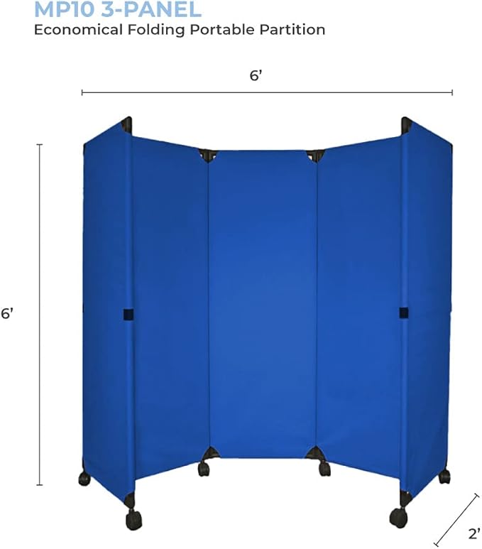 Versare MP6 Portable Folding Wall Partition | Economical 3 Panel Design | - Image 5