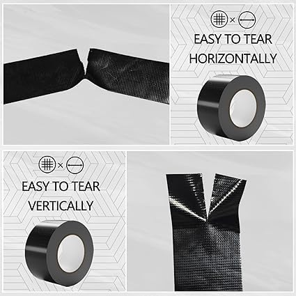 SWRT 9 Mil 24-Pack Black Heavy Duty Duct Tape Strong Adhesive, 2 in x 30 YD - Image 4