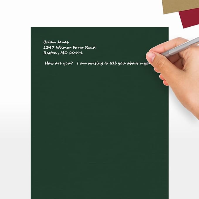 LUXPaper 8.5" x 11" Cardstock | Letter Size | Green Linen | 100lb. Cover | 500 - Image 5