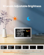 digital clock with date and week for seniors showing dimensions