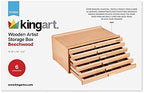 kingart wood 6-drawer artist supply storage box, 15-3/4”, view 9