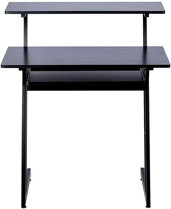 Monoprice Recording Studio Desk - with Raised Platform and Keyboard Tray, Bla...