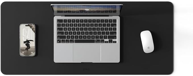 POUT TekDec Mat – Vegan Leather Desk Pad, Water-Resistant Surface, Anti-Slip by POUT