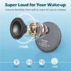 reacher super loud vibrating alarm clock for heavy, side view